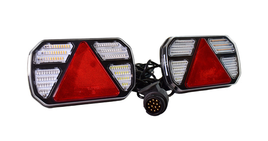 Zestaw lamp do przyczepki, przewód 7,5 m, 7 