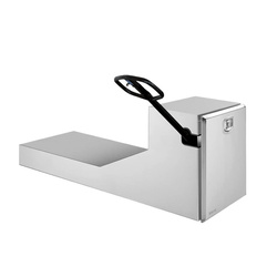 Skrzynia na paleciak ze stali nierdzewnej z rampą wjazdową